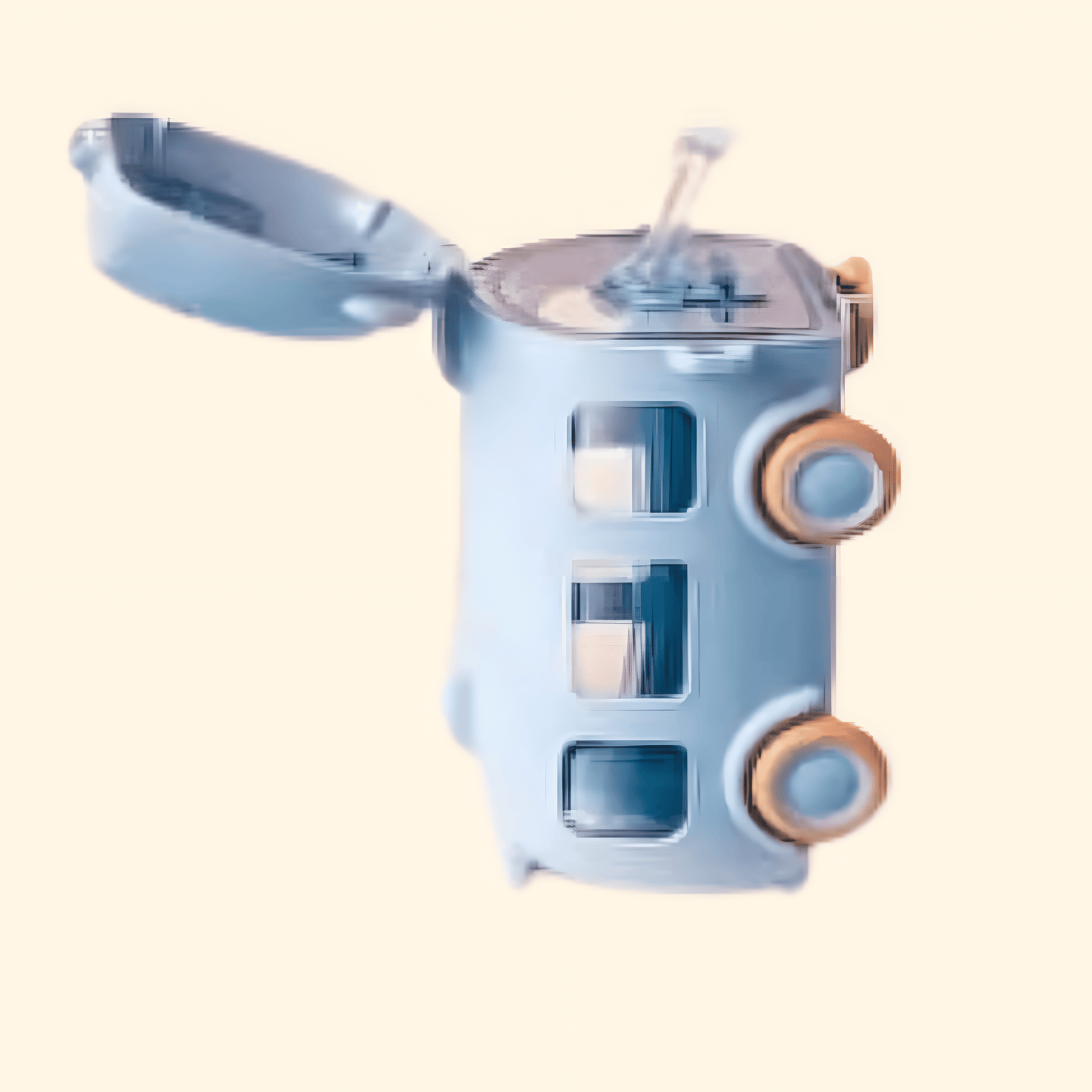Bus Shape Sipper Leakproof Adjustable Shoulder Strap One-Touch Button Pop Up Easily Open And Close