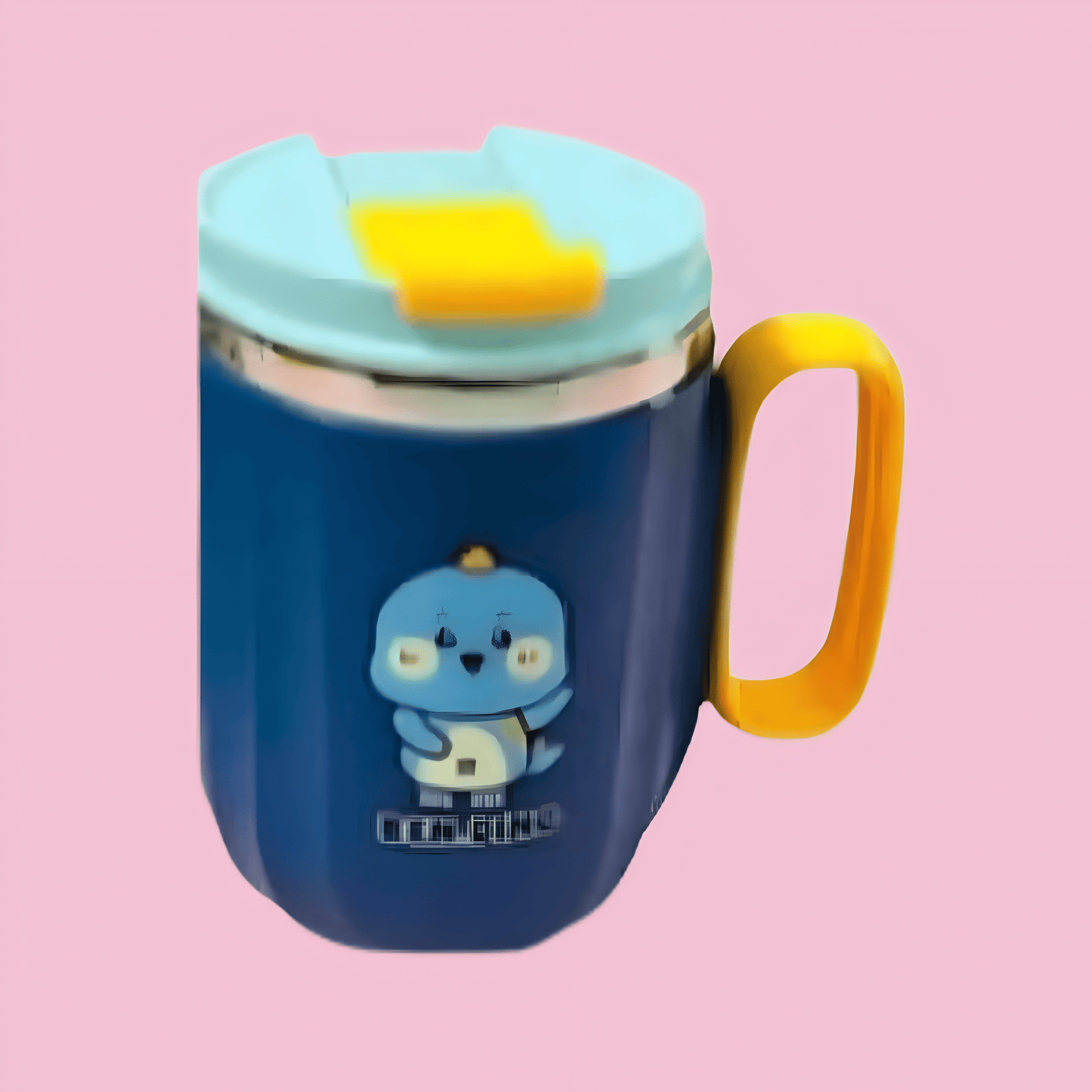 Cartoon Stainless Steel Mug, Durable, Stylish, Insulated Mug With LID, BPA Free, Comfortable Handle
