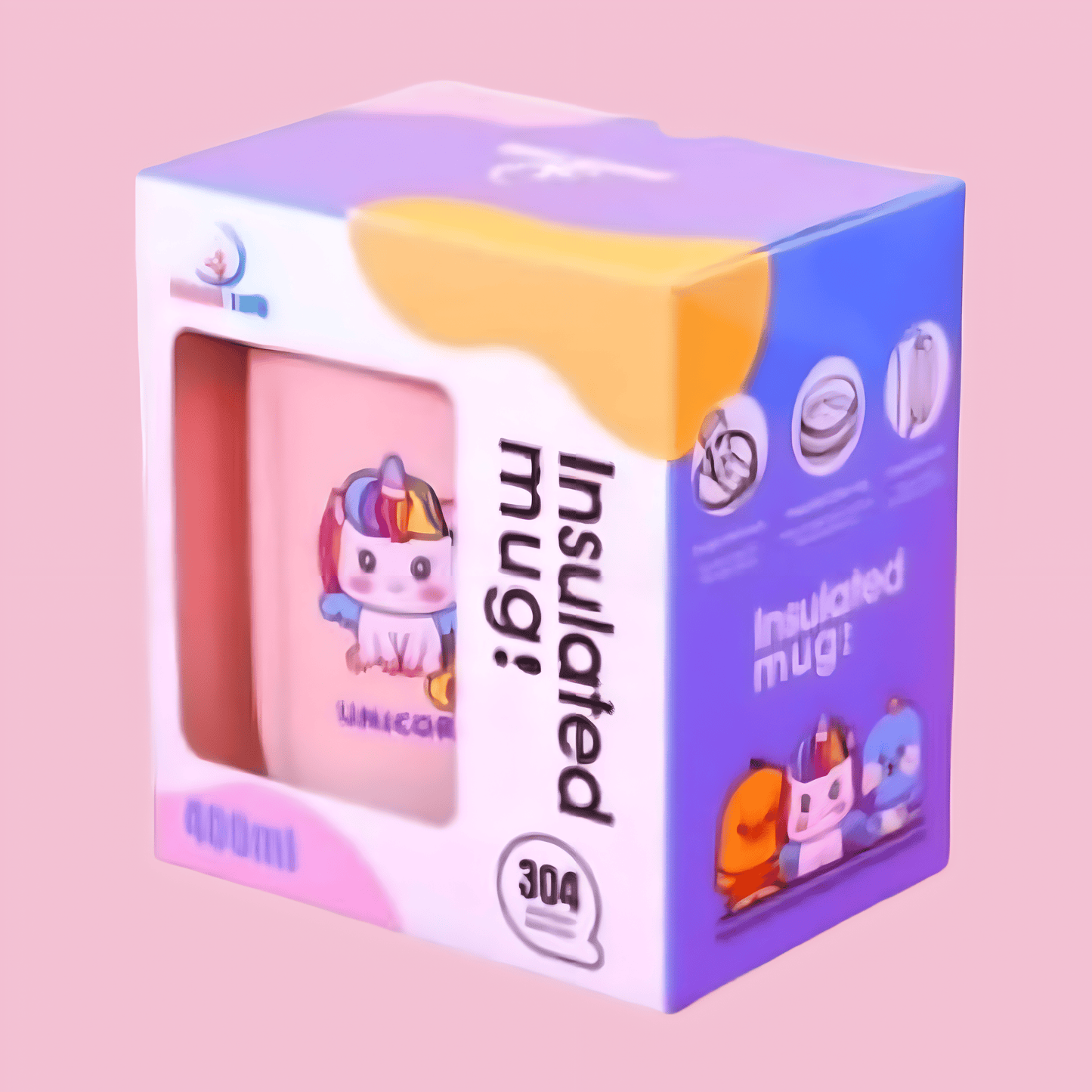 Cartoon Stainless Steel Mug, Durable, Stylish, Insulated Mug With LID, BPA Free, Comfortable Handle