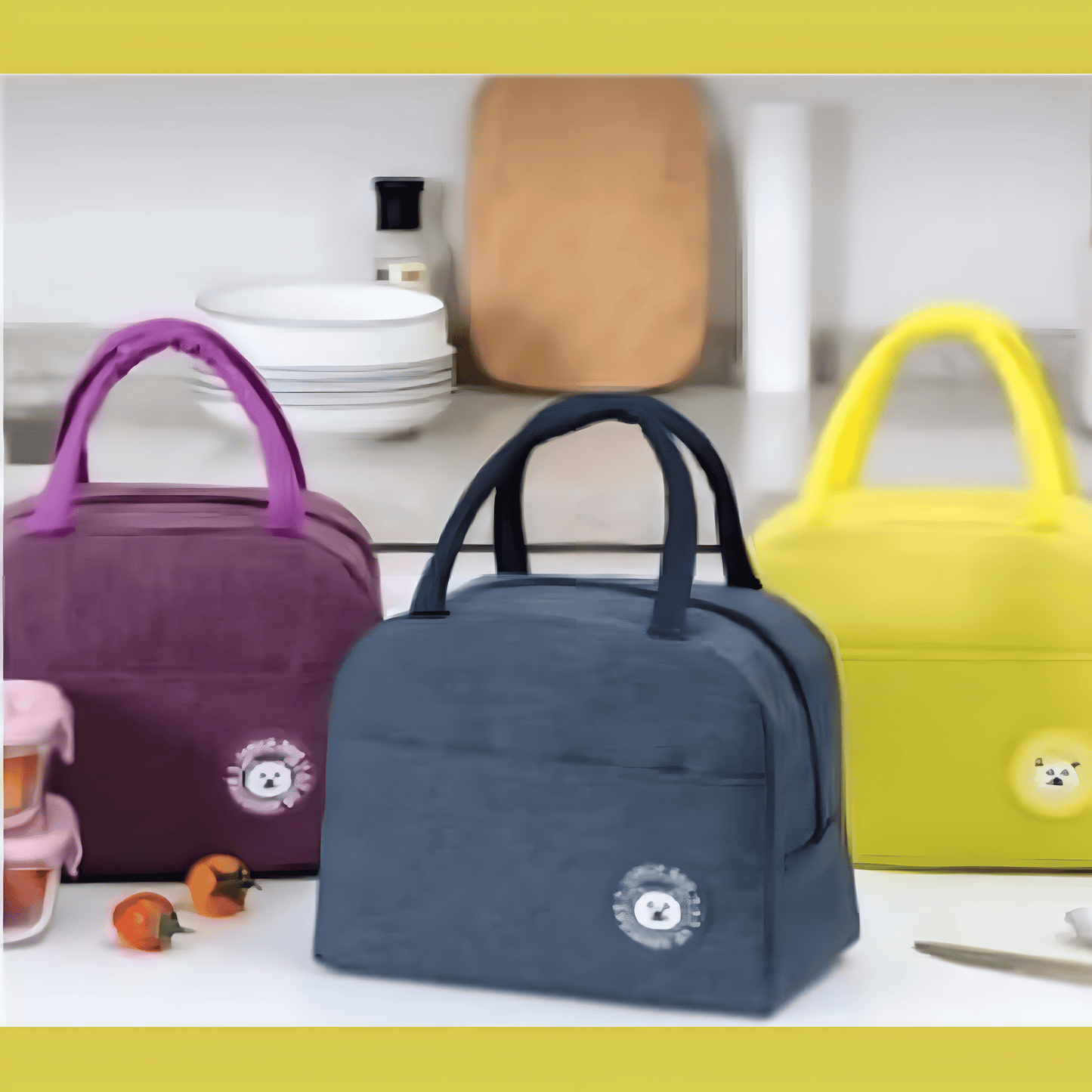 Lunch Bag Aluminium Foil Inside, Ultra Lightweight, Easy to Carry, Beautiful Mix Design and Colors