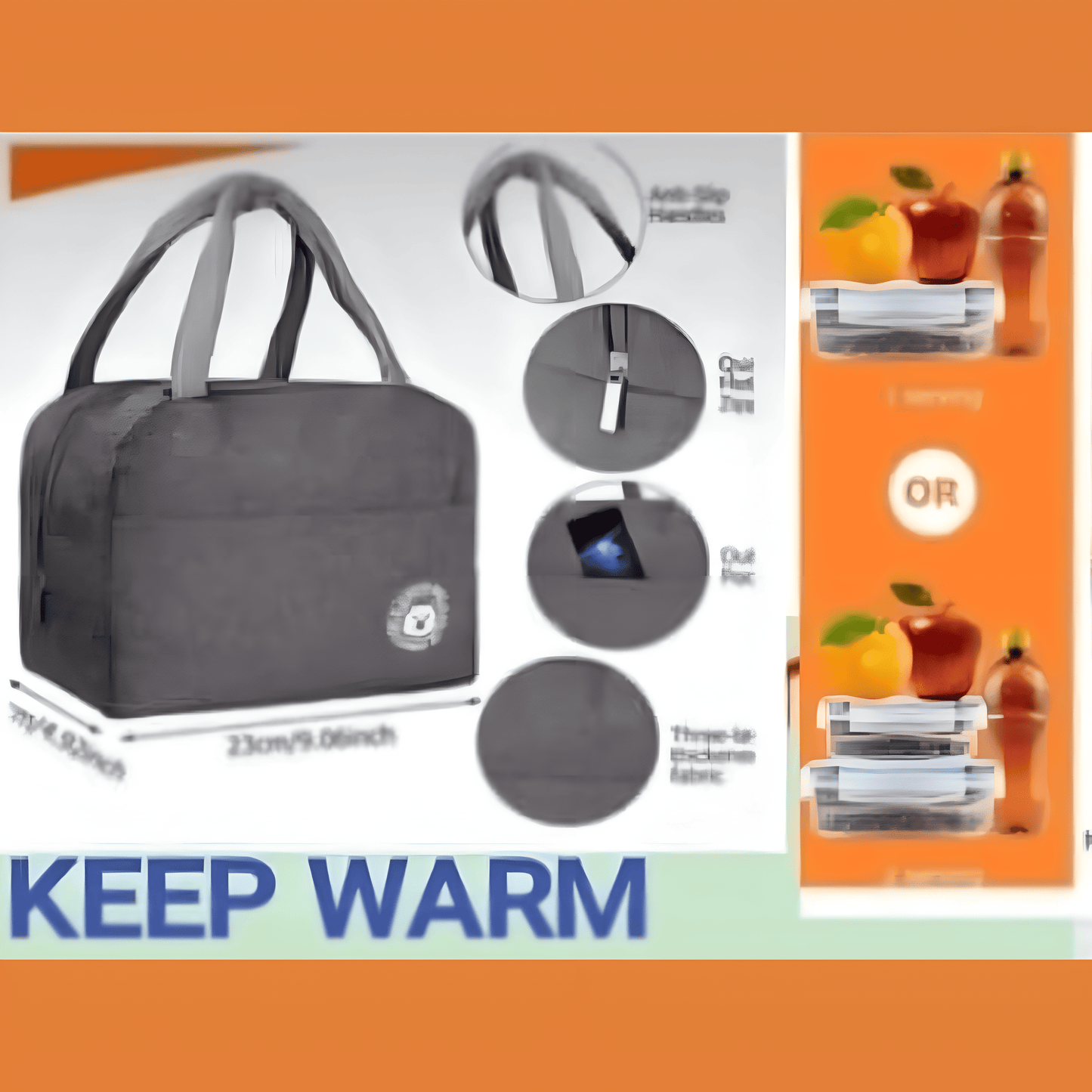 Lunch Bag Aluminium Foil Inside, Ultra Lightweight, Easy to Carry, Beautiful Mix Design and Colors