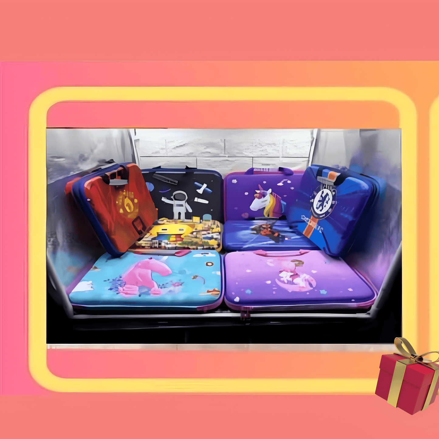 Tablet Case Bag Funblast, Hard Canvas, Lightweight, Durable, And Strong Zipper