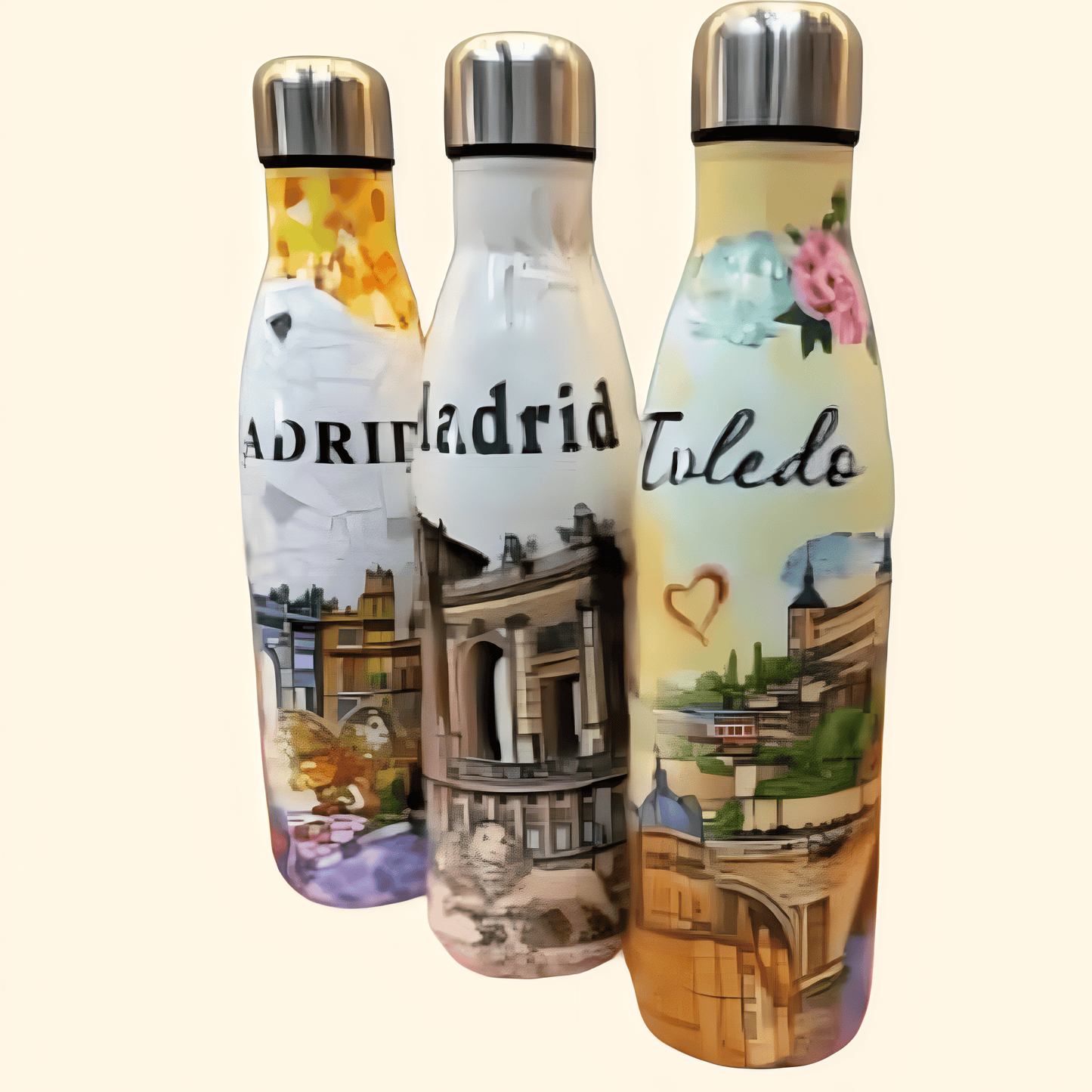 Spain Madrid and Toledo Heritage Stainless Steel Double Wall Vacuum Insulated Water Bottle