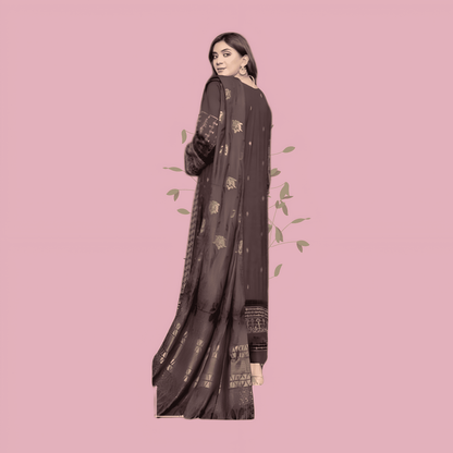 Afsanah Luxury Heavy Cotton Pure Lawn Suit With Cotton Malmal Heavy Dupatta 1033
