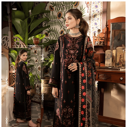 Afsanah Luxury Heavy Cotton Pure Lawn Suit With Cotton Malmal Heavy Dupatta 1034