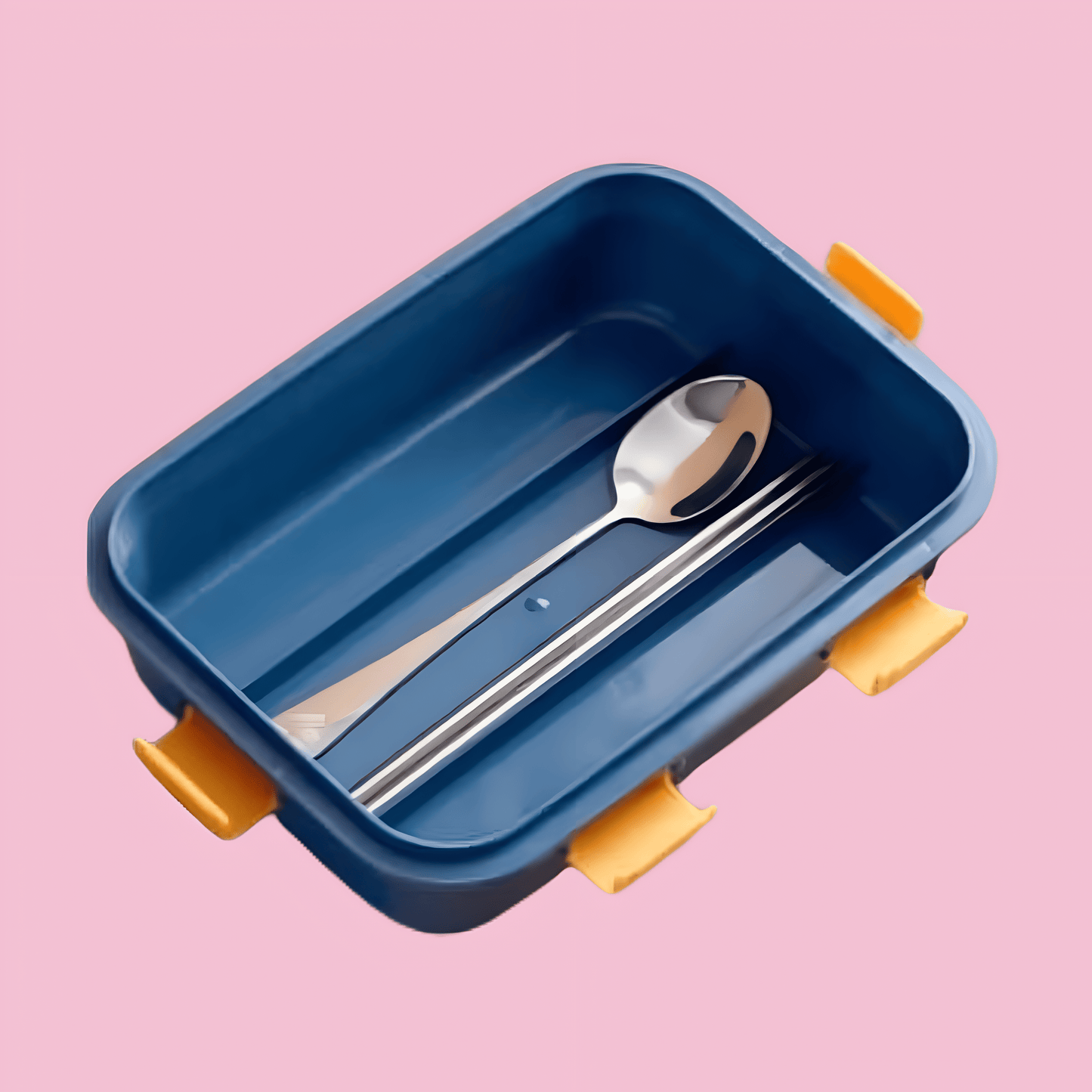 Bento Lunch Box, Stainless Steel, Insulated 3 Compartment, BPA Free, Set of Chop Sticks & One Spoon