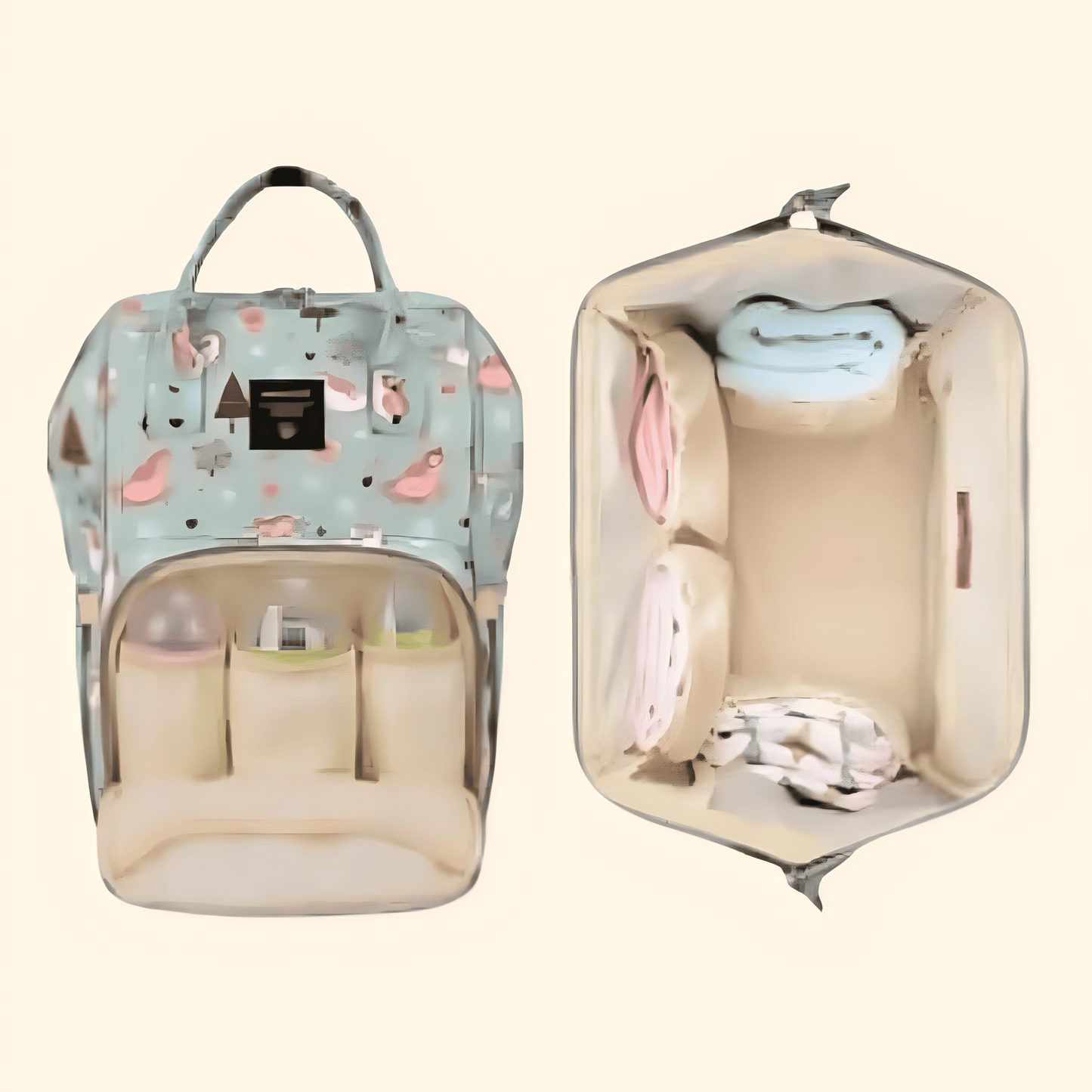 Cute Multi Diaper Maternity Bag for Mom Dad ,Multiple Inner Pockets Mother Bag
