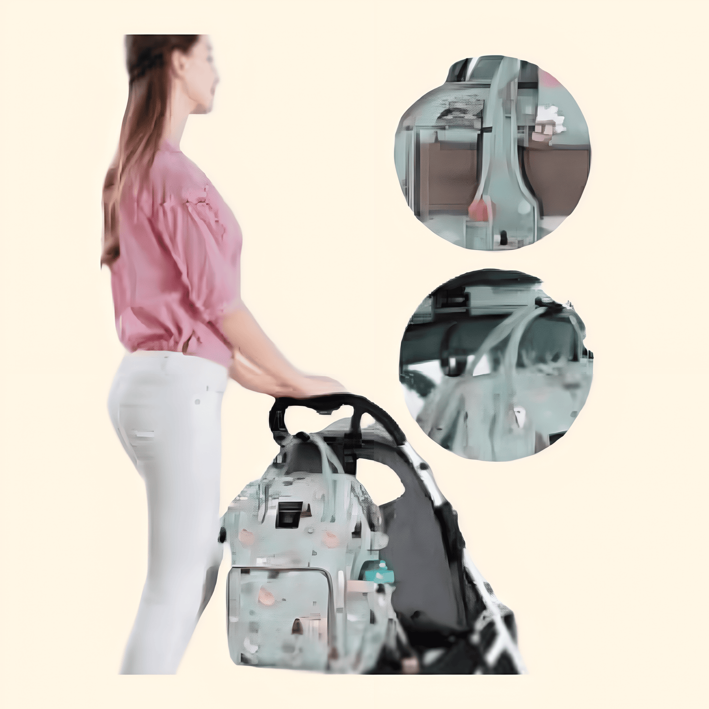 Cute Multi Diaper Maternity Bag for Mom Dad ,Multiple Inner Pockets Mother Bag