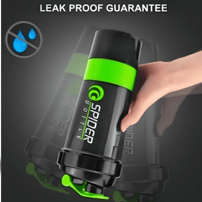 Spider Gym Shaker, BPA Free Food Grade Plastic Material, Leakproof, Extra Compartment To Hold Powder